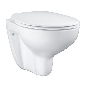 The toilet hangs. BauCeramic with Rimless and QR / SC seat and cover, white The toilet hangs. BauCeramic with Rimless and QR / SC seat and cover, white