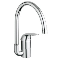Mixer for the kitchen Euroeco with high spout, chrome