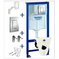 Komplektas Grohe WC rėmas Cosmo sieniniai tvirtinimai tarpiklis Grohefresh (5in1)