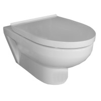 Unitazas DuraStyle Basic Rimless prie sienos 365x540 su SC dangt. baltas (Duravit)