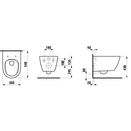 Komplekas WC puodo su OR/SCdang .Laufen Rimless pot. rėmas Moon myg.b