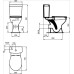 WC pastat. IDEAL STANDART Simplicity neįgal. su dang. E883201+E875901