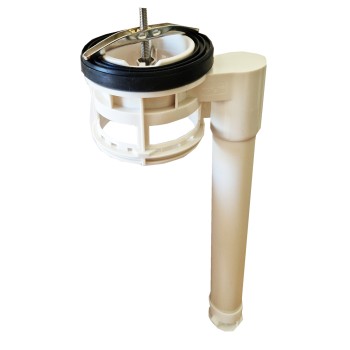 Toilet flush mechanism part for monolithic toilet