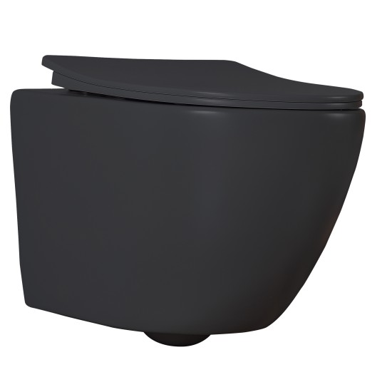 Wall-hung toilet FOCUS NERO 391C RIMLESS