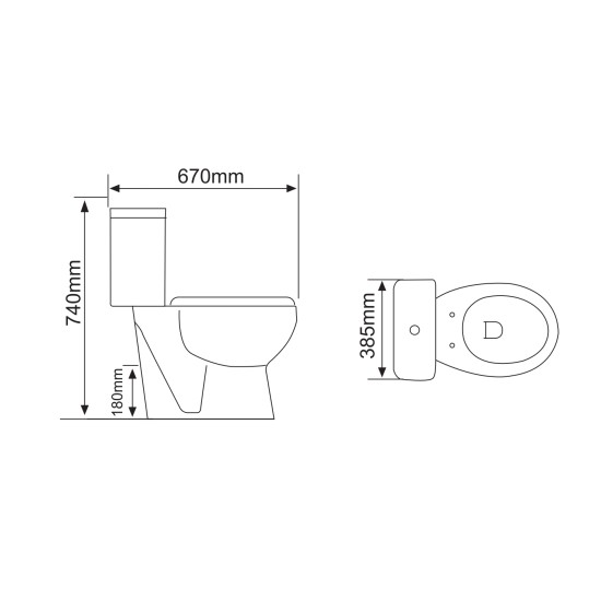 Toilet GALA 004 RIMLESS