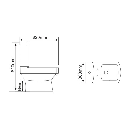 Toilet STYLO 213 RIMLESS