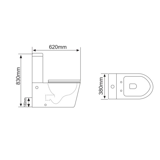 Toilet VERSO 063 RIMLESS