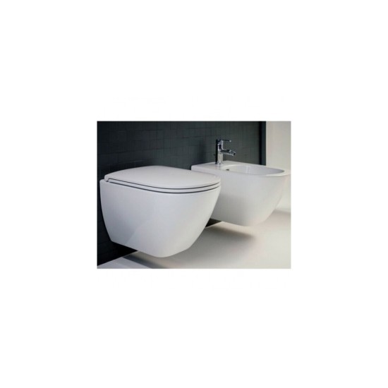 Komplektas-Pro WC su Slim SC sėdyne ir rėmu (klavišas chromas)