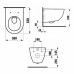 Komplektas-Pro WC su Slim SC sėdyne ir rėmu (klavišas baltas)