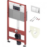 Modulis WC Tecebase su Base vandens bakeliu blizg. chrom. nuleidimo plokštele