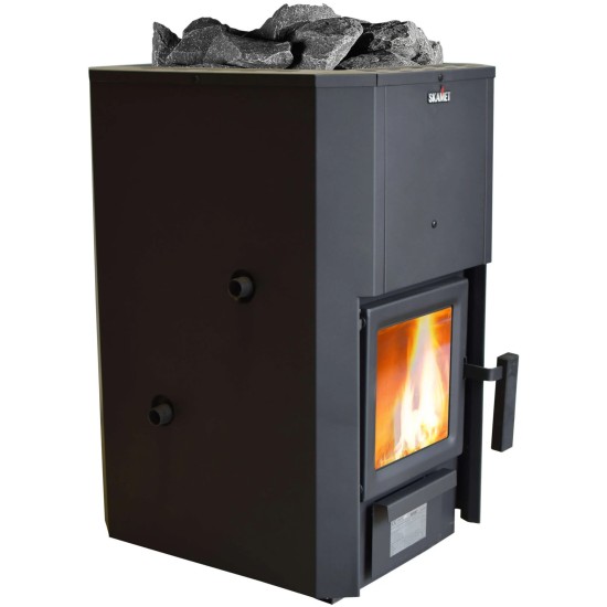 Akcija! Krosnelė Skamet P-116BV GL kairinė su vandens kontūru, su stiklu