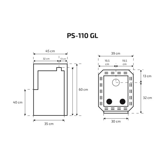 Akcija! Krosnelė Skamet PS-110 GL su stiklu