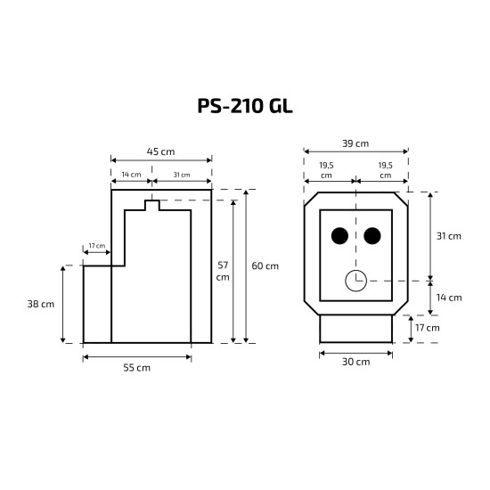 Akcija! Krosnelė Skamet PS-210 GL su stiklu