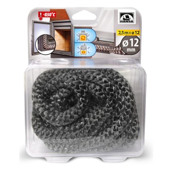 Virvė keraminio pluošto (d12 mm, ilgis 2.5 m) Virvė keraminio pluošto (d12 mm, ilgis 2.5 m)