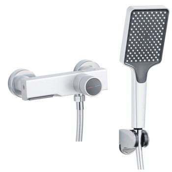 Shower mixer F4 silver white Shower mixer F4 silver white
