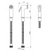 Dušelis IDEAL STANDART bideta su 1500mm metaline žarna G1/2 7.6l min.