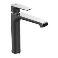 Maišytuvas LARGO praustuvui 105 B-CH juodas chromas