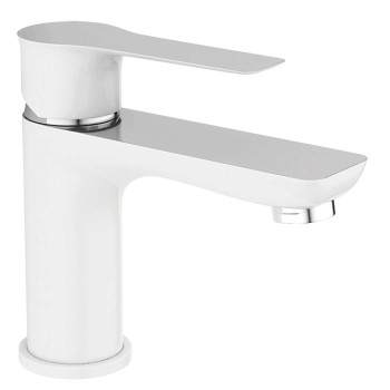 Faucet for washbasin RAILA 100 W-CH white Faucet for washbasin RAILA 100 W-CH white