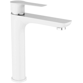 Faucet for washbasin RAILA 105 W-CH high white Faucet for washbasin RAILA 105 W-CH high white