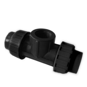 Trišakis PE vidinis sriegis 20x1/2x20 juodas