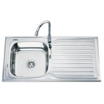 Nerūsējošā tērauda izlietne D10050A 1000x500 labā puse