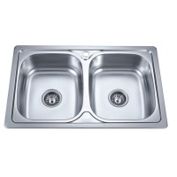 Nerūsējošā tērauda izlietne S8050PB ar dekoru un sifonu