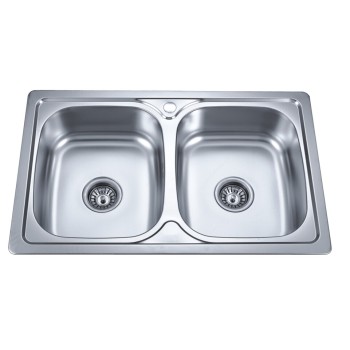 Nerūsējošā tērauda izlietne S8050PB ar dekoru un sifonu