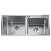 Nerūsējošā tērauda izlietne S8446H Satīna 1.0mm ar sifonu