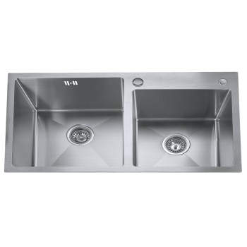 Nerūsējošā tērauda izlietne S8446H Satīna 1.0mm ar sifonu