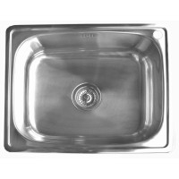 Nerūdijančio plieno plautuvė 601 dešinė su sifonu