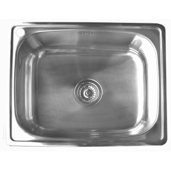 Nerūdijančio plieno plautuvė 601 kairė su sifonu Nerūdijančio plieno plautuvė 601 kairė su sifonu