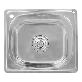 Nerūdijančio plieno plautuvė 603 kairė su sifonu Nerūdijančio plieno plautuvė 603 kairė su sifonu