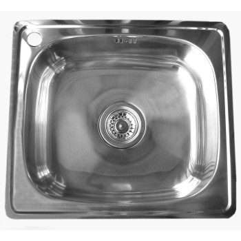 Nerūdijančio plieno plautuvė 604 kairė su sifonu Nerūdijančio plieno plautuvė 604 kairė su sifonu