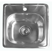 Nerūdijančio plieno plautuvė 610 su sifonu