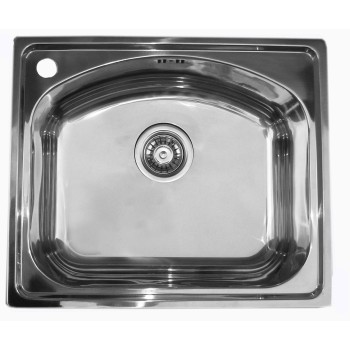 Nerūdijančio plieno plautuvė 6108 su sifonu Nerūdijančio plieno plautuvė 6108 su sifonu