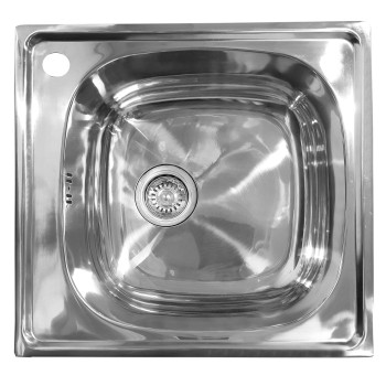 Nerūdijančio plieno plautuvė 6110 kairė su sifonu Nerūdijančio plieno plautuvė 6110 kairė su sifonu