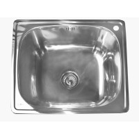 Nerūsējošā tērauda izlietne 613 pa labi ar sifonu