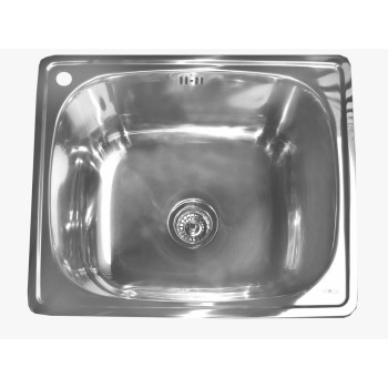 Nerūdijančio plieno plautuvė 613 kairė su sifonu Nerūdijančio plieno plautuvė 613 kairė su sifonu