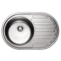 Nerūsējošā tērauda izlietne 7108 0,6 mm ar sifonu