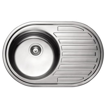 Nerūdijančio plieno plautuvė 7108 0.6 mm su sifonu Nerūdijančio plieno plautuvė 7108 0.6 mm su sifonu