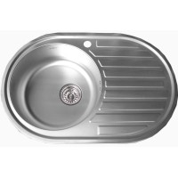 Nerūsējošā tērauda izlietne 7108 0,8 mm taisni ar sifonu