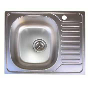 Nerūdijančio plieno plautuvė 7201 dešinė DEKOR su sifonu Nerūdijančio plieno plautuvė 7201 dešinė DEKOR su sifonu