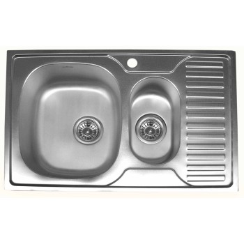 Nerūdijančio plieno plautuvė 7301 dešinė su sifonu Nerūdijančio plieno plautuvė 7301 dešinė su sifonu