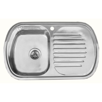 Nerūdijančio plieno plautuvė 7705 dešinė su sifonu Nerūdijančio plieno plautuvė 7705 dešinė su sifonu