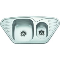 Nerūdijančio plieno plautuvė 842 su sifonu