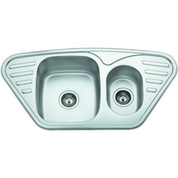 Nerūdijančio plieno plautuvė 842 su sifonu Nerūdijančio plieno plautuvė 842 su sifonu