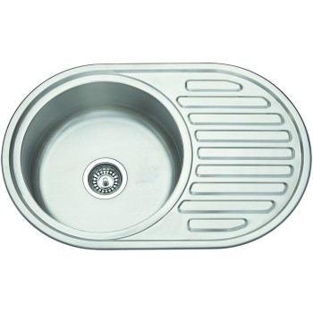 Nerūdijančio plieno plautuvė 859 dešinė su sifonu Nerūdijančio plieno plautuvė 859 dešinė su sifonu