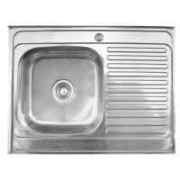 Nerūdijančio plieno plautuvė 864 dešinė uždedama su sifonu 0.8mm