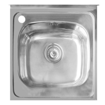 Nerūsējošā tērauda izlietne 877, kreisās puses montāža, ar sifonu Nerūsējošā tērauda izlietne 877, kreisās puses montāža, ar sifonu