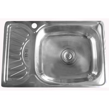 Nerūdijančio plieno plautuvė 897 kairė su sifonu Nerūdijančio plieno plautuvė 897 kairė su sifonu